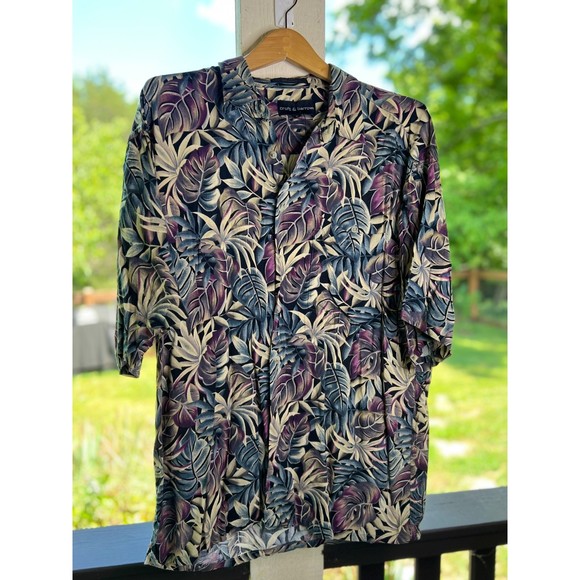 Soft and breezy Men's casual short sleeve button-up, XL, Hawaiian - Picture 1 of 6